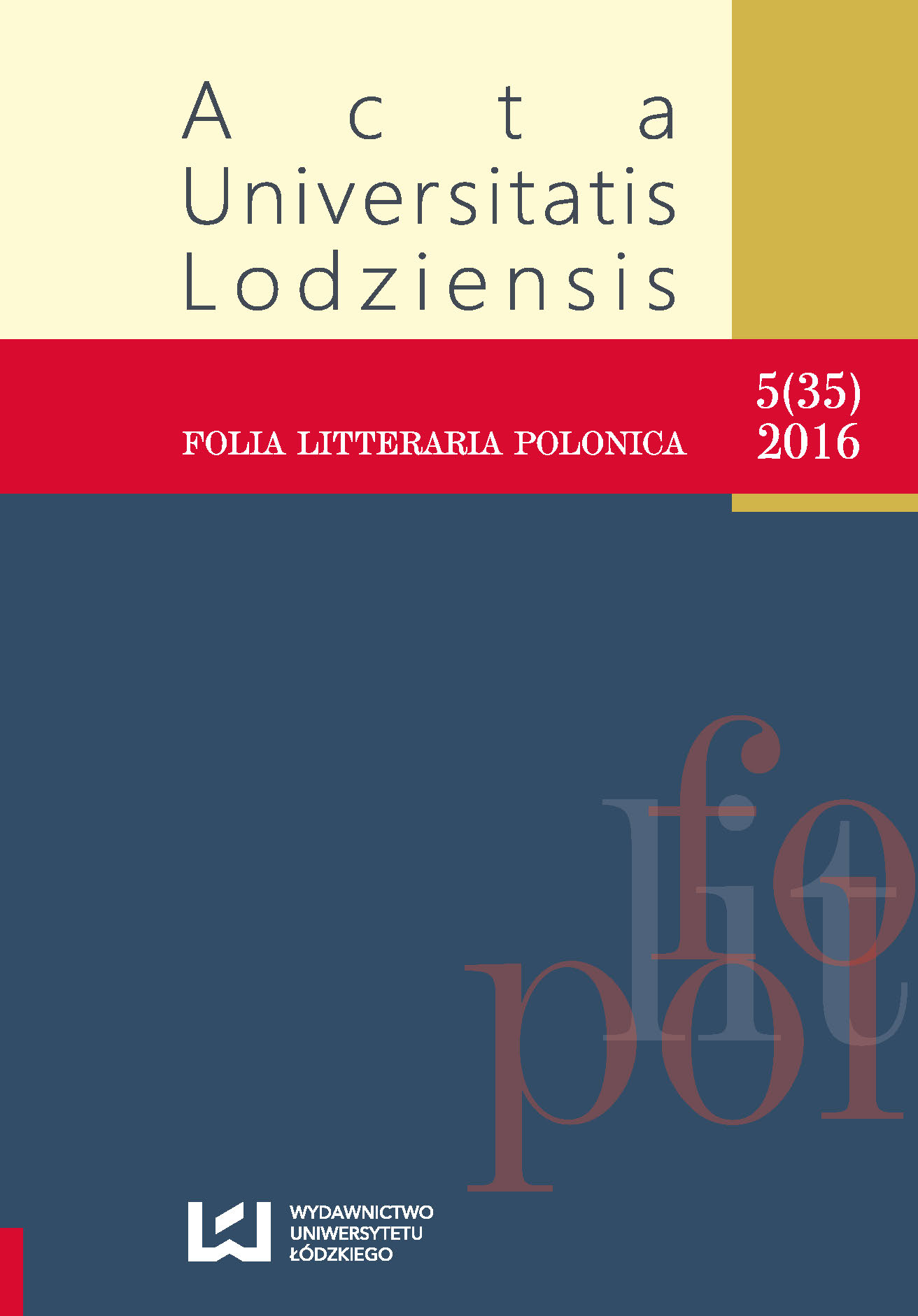 Non habemus papam – the Abdication of Benedict XVI as Depicted in Polish Realisations of the Big Picture Report (Genealogical Contexts) Cover Image