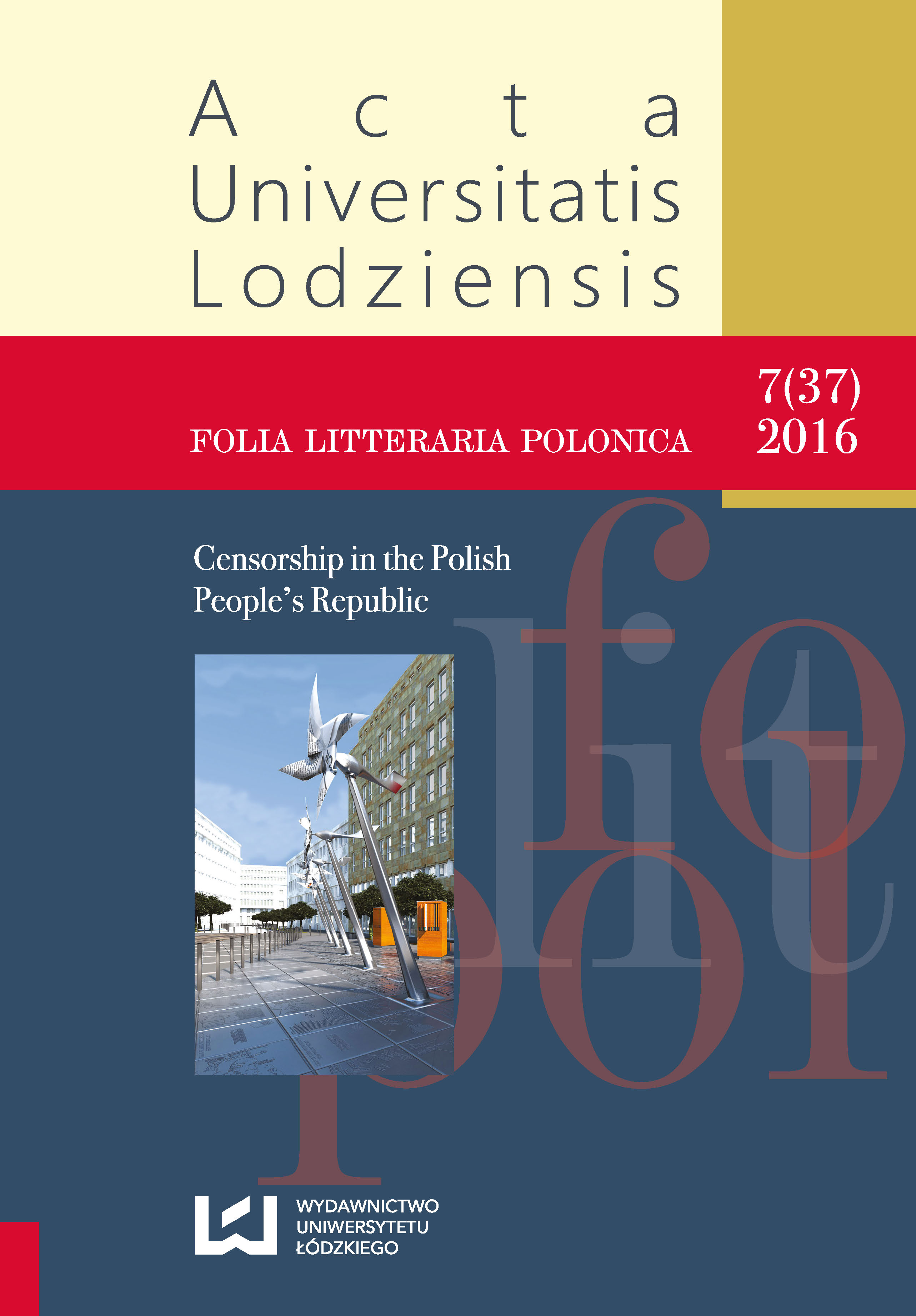 Censorship in the PSL Press within the Period of the 1946 Referendum and the Legislative Sejm Election Cover Image