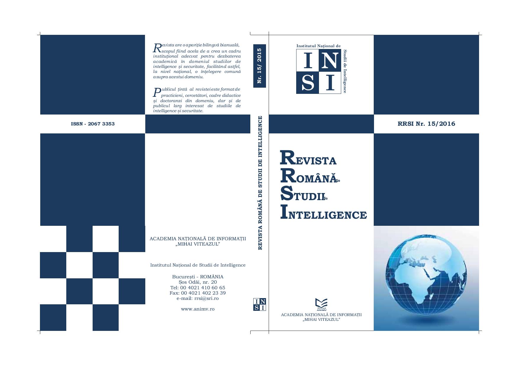 SECURITY STUDIES PROGRAMS’ CONTRIBUTION TO ESTABLISHING THE SECURITY CULTURE OF POST-1989 ROMANIA Cover Image