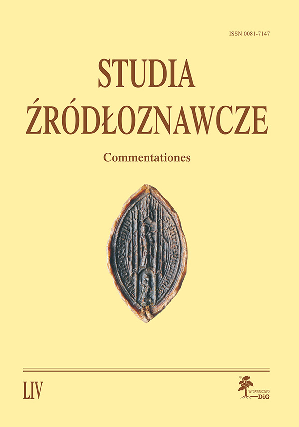Sigillum provincialatus cum Beata Maria Virgine. A study of Seals used by Polish Dominican Provincial Superiors in the Fourteenth and Fifteenth Century Cover Image