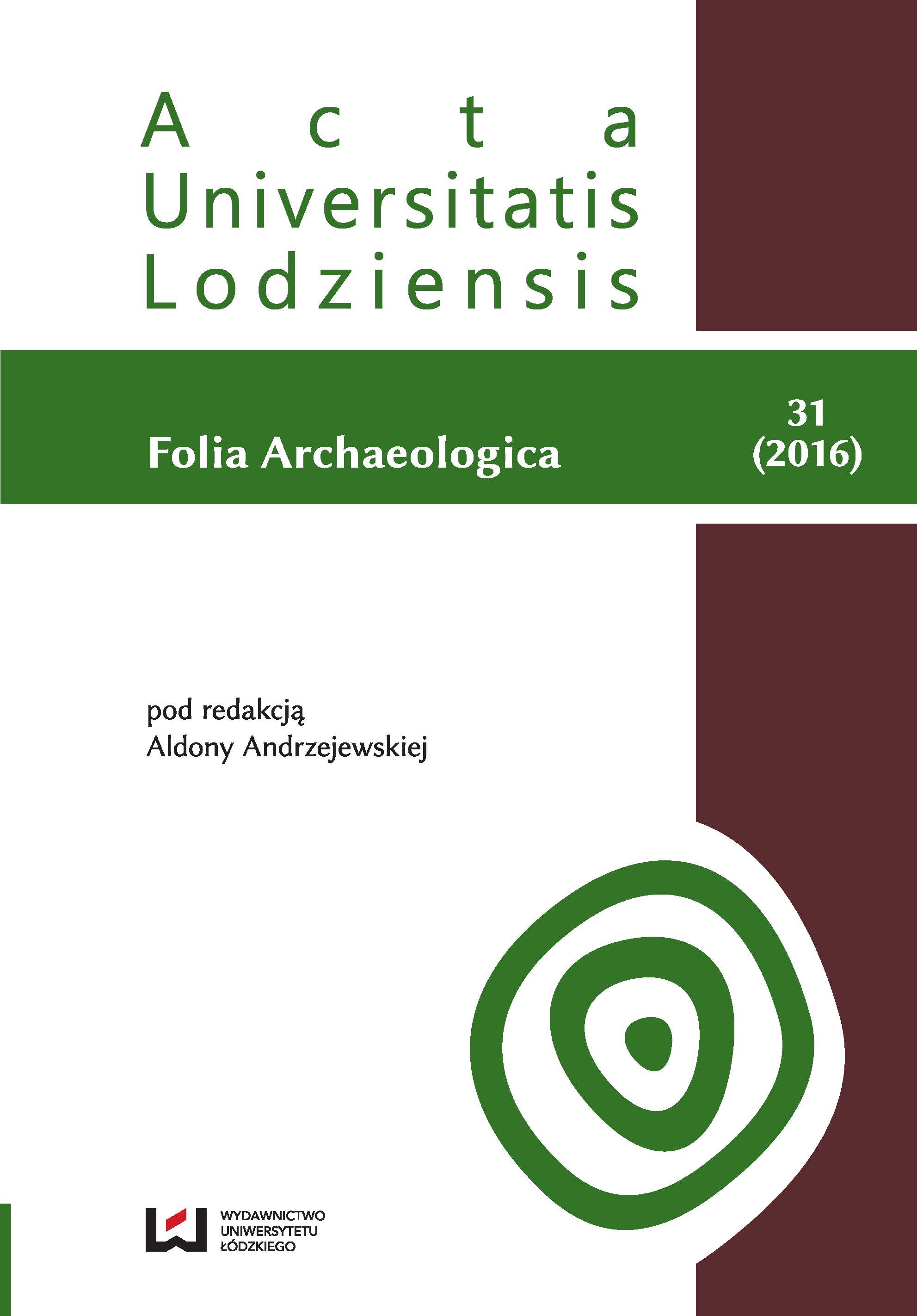 On the issue of the Roman imports from a cemetery of the Wielbark Culture in Górzyca in Lubusz Land Cover Image