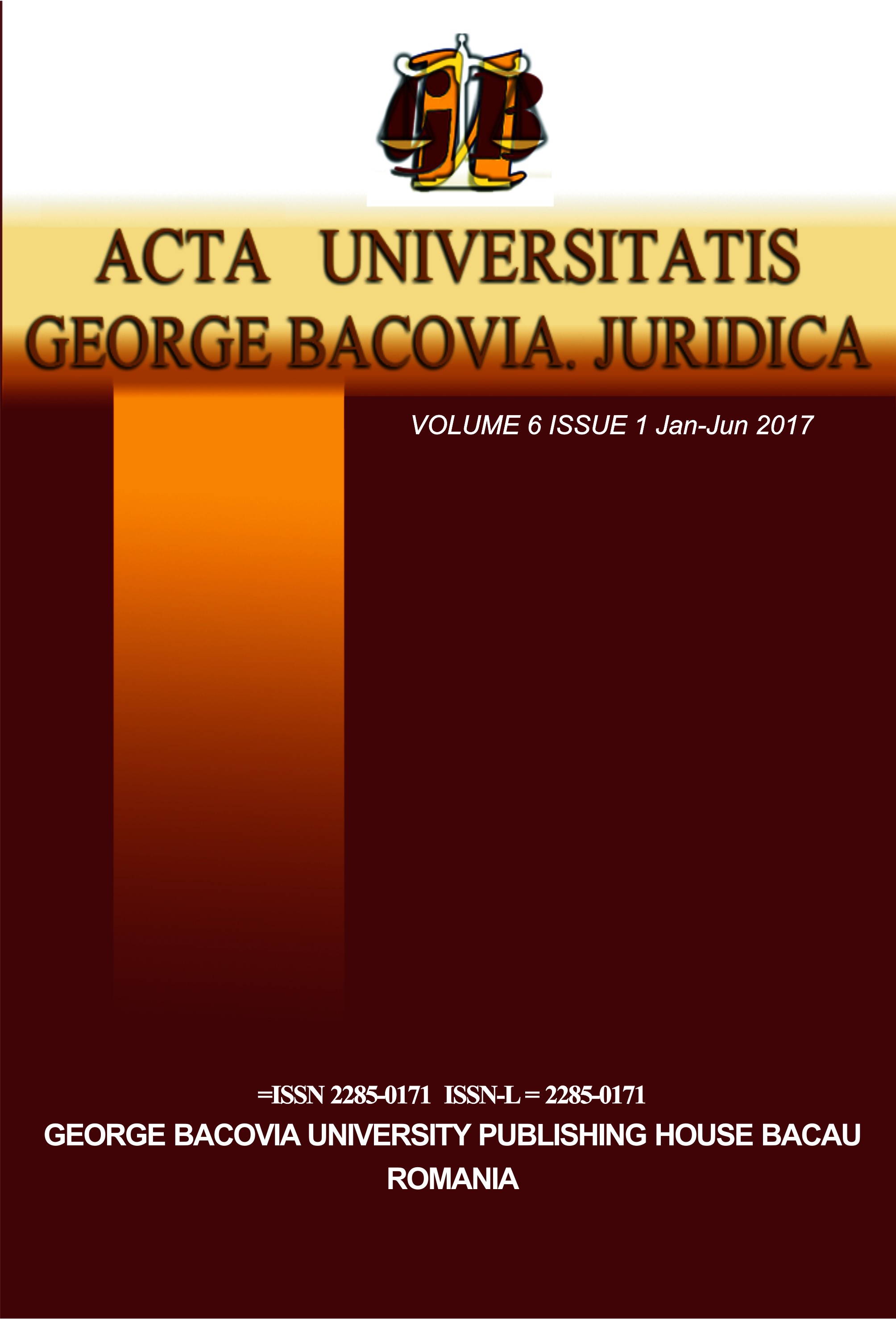 About loss of identity and spirit Romanian law 
a decade since Romania's accession to the 
European Union Cover Image