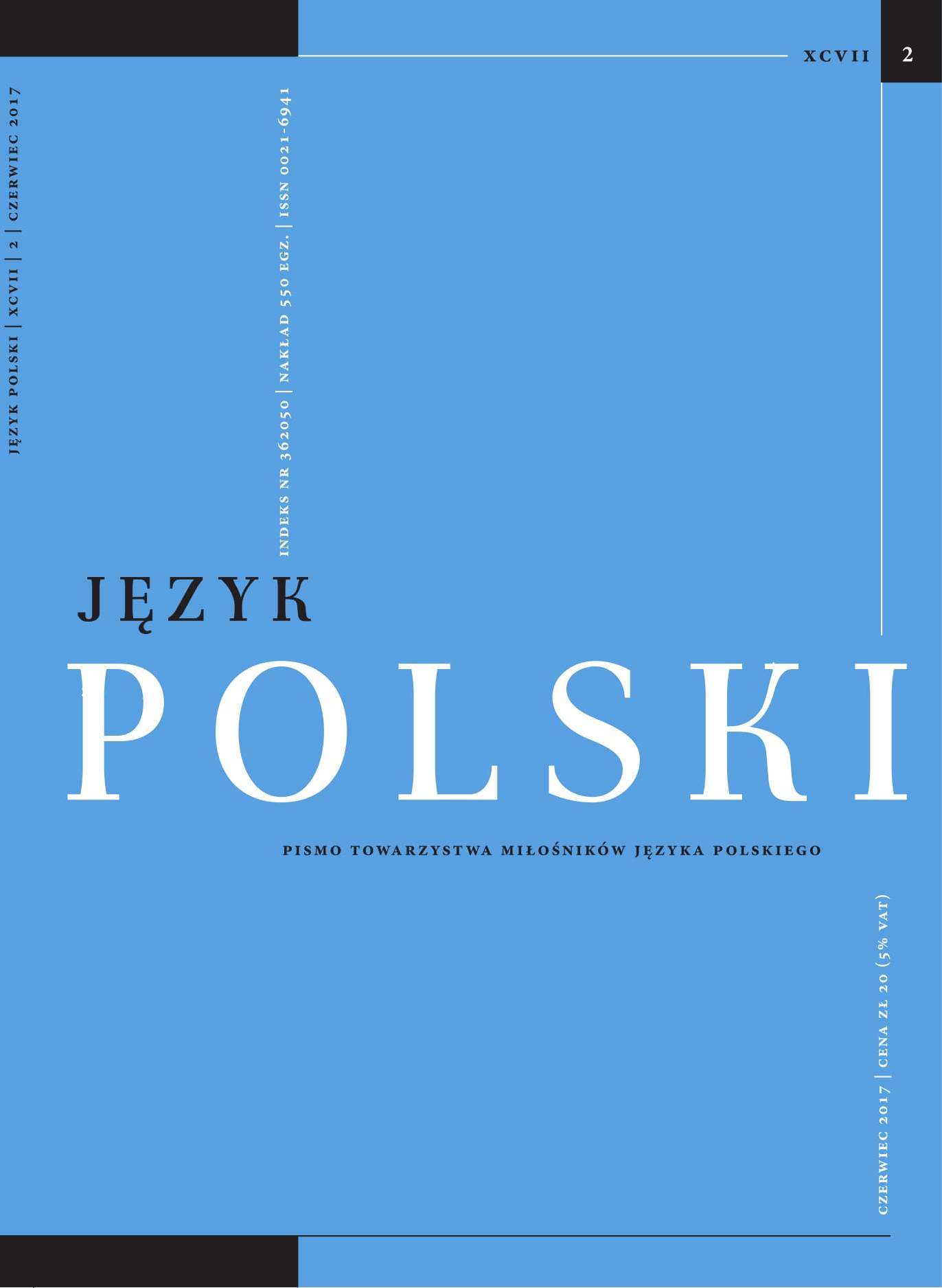 “Senior” - fashionable English semantic borrowing of contemporary Polish Cover Image