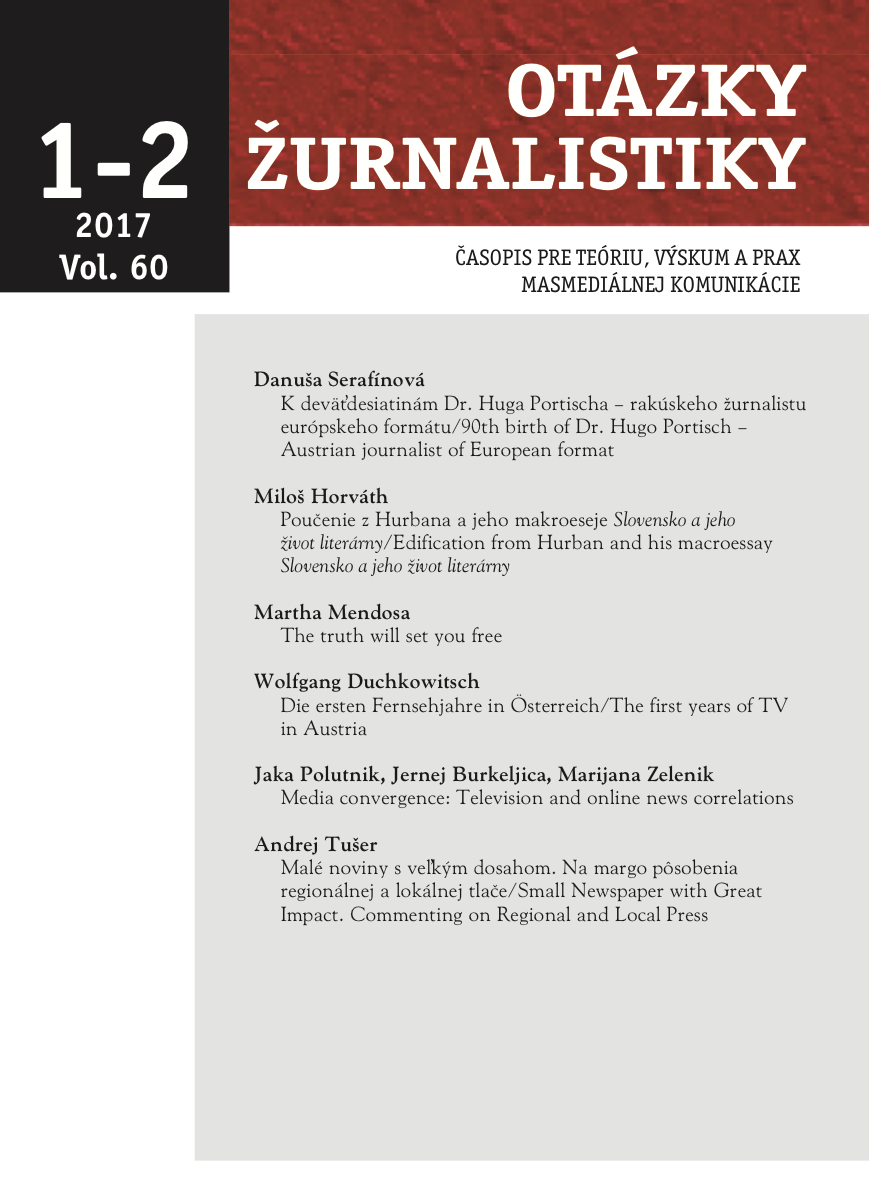 About Interwar Journalism in Czechoslovakia (1918 – 1938) at the Institute  of Communication Studies and Journalism of the Faculty of Social Sciences,  Charles University in Prague Cover Image