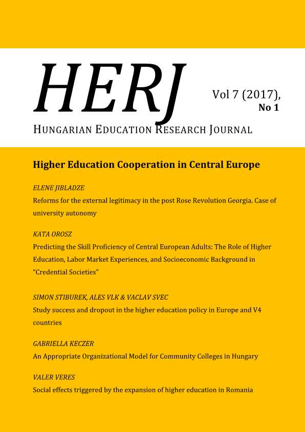 Study of the Success and Dropout in the Higher Education Policy in Europe and V4 Countries Cover Image