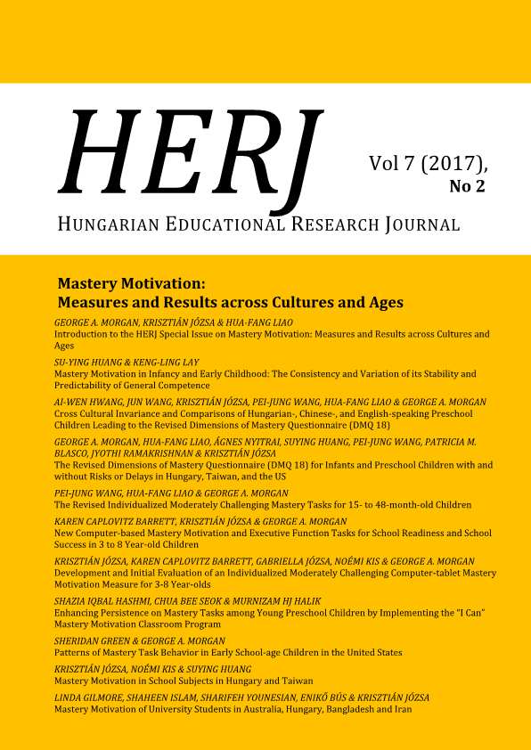 Introduction to the Special Issue on Mastery Motivation: Measures and Results across Cultures and Ages Cover Image