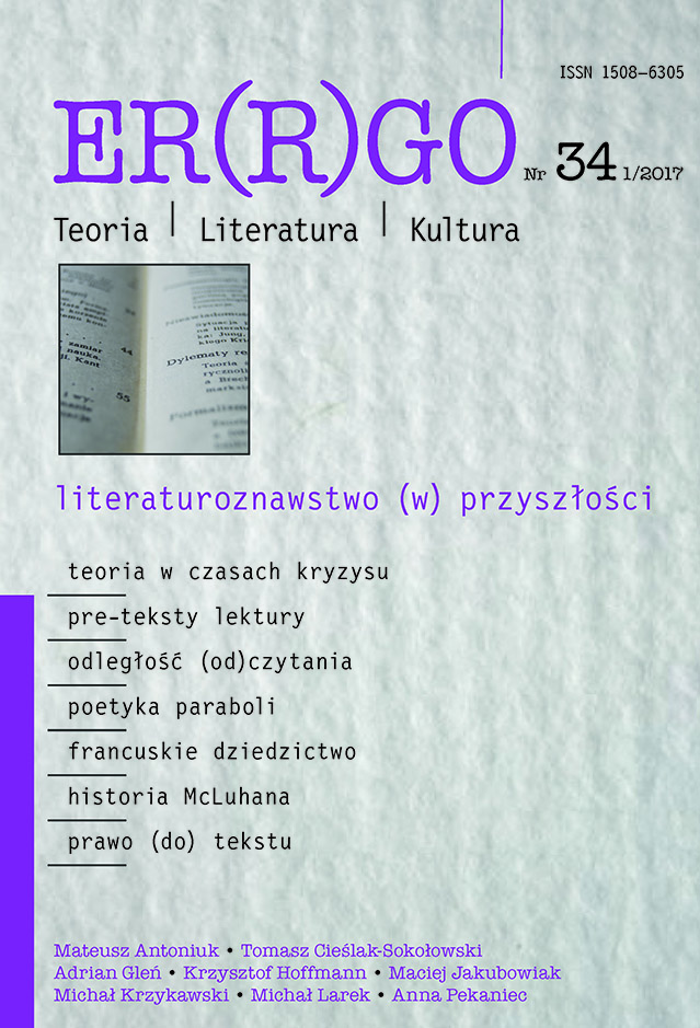 Przyjemność przed-tekstu. Proces tekstotwórczy jako temat dla polskiego „literaturoznawstwa (w) przyszłości”