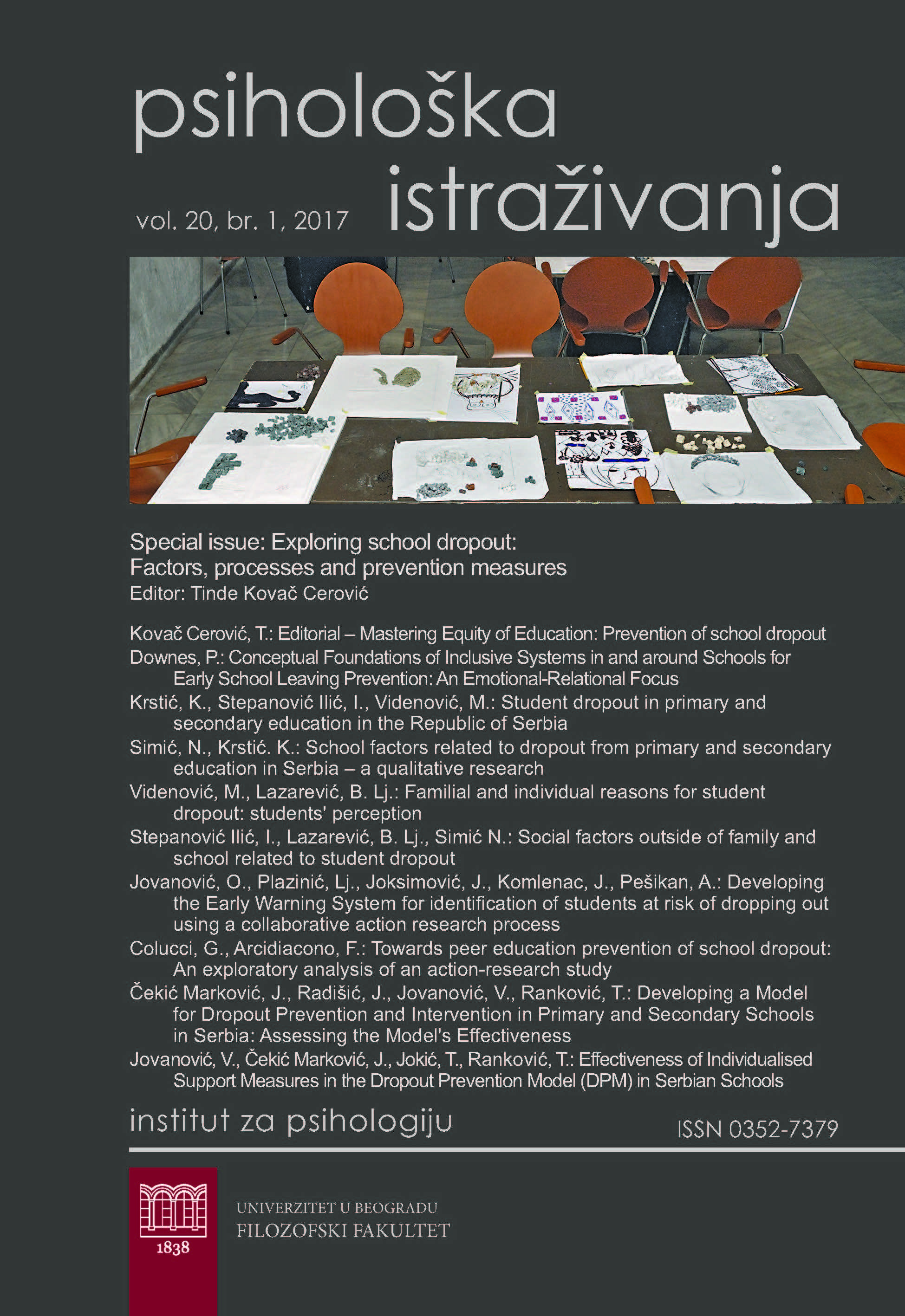 School factors related to dropout from primary and secondary education in Serbia – a qualitative research Cover Image