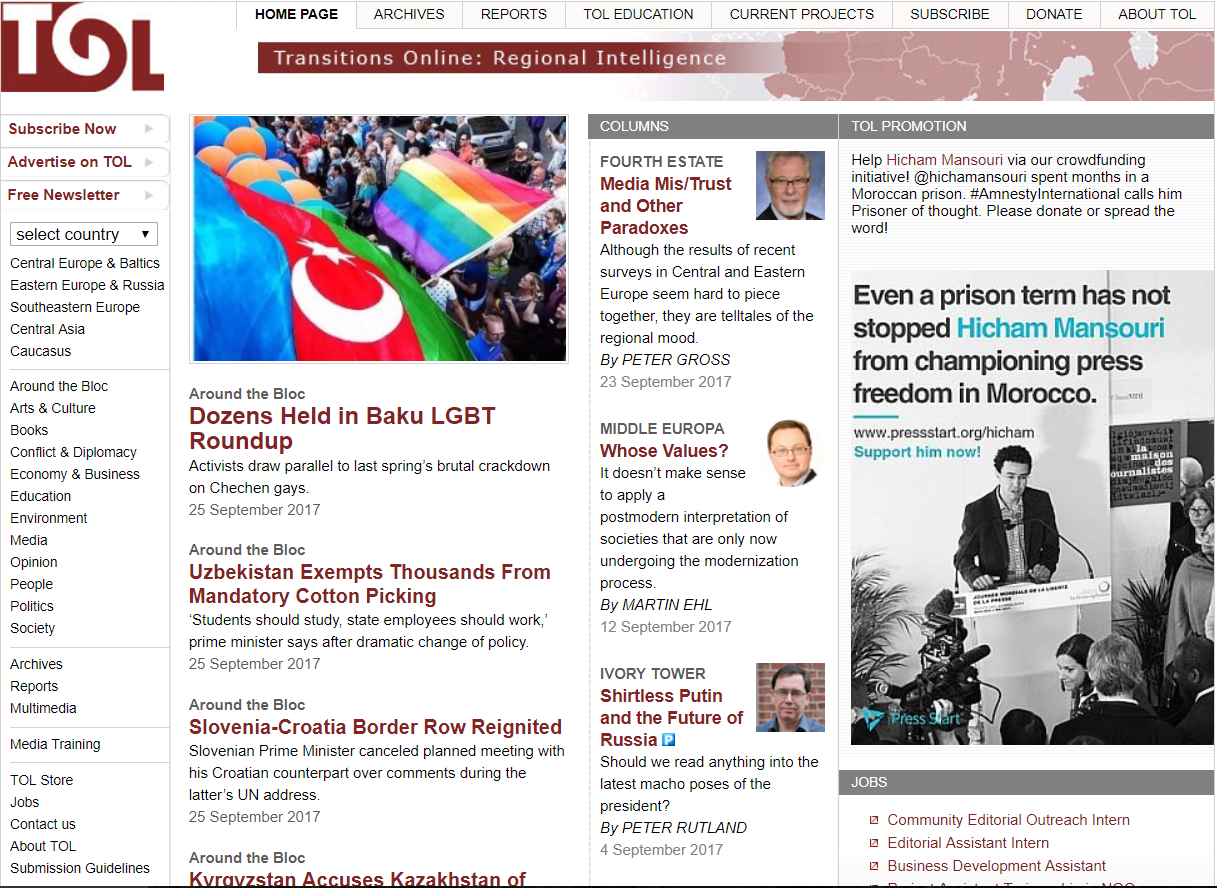 Transitions Online_Around the Bloc-Dozens Held in Baku LGBT Roundup Cover Image