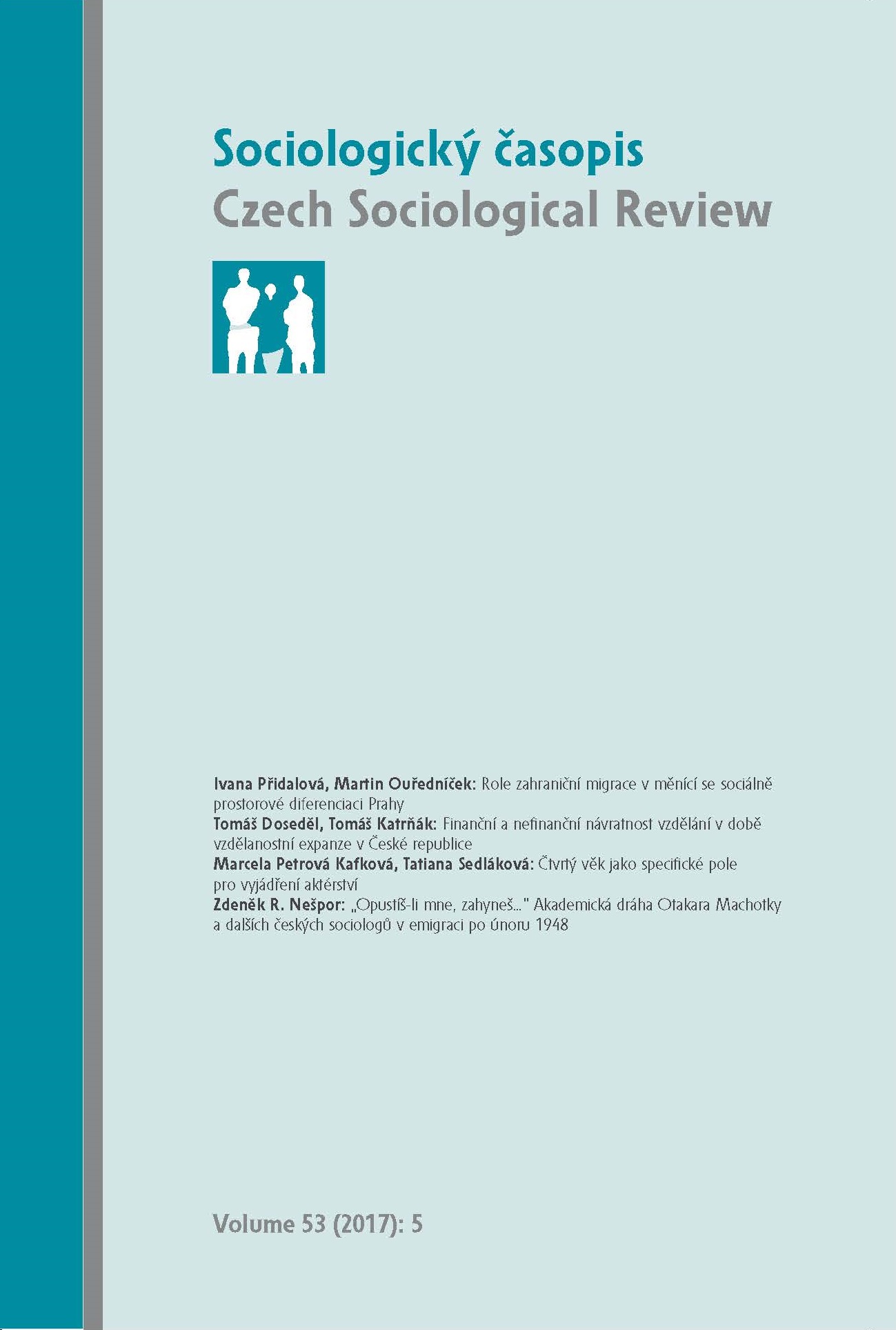 Economic and Non-economic Returns to Higher Education during a Period of Educational Expansion in the Czech Republic Cover Image
