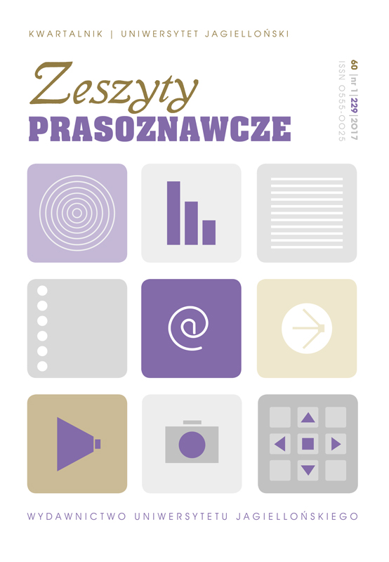 Mass Media Research and American Schools of Thought in Zeszyty Prasoznawcze (Media Issues quarterly) Cover Image