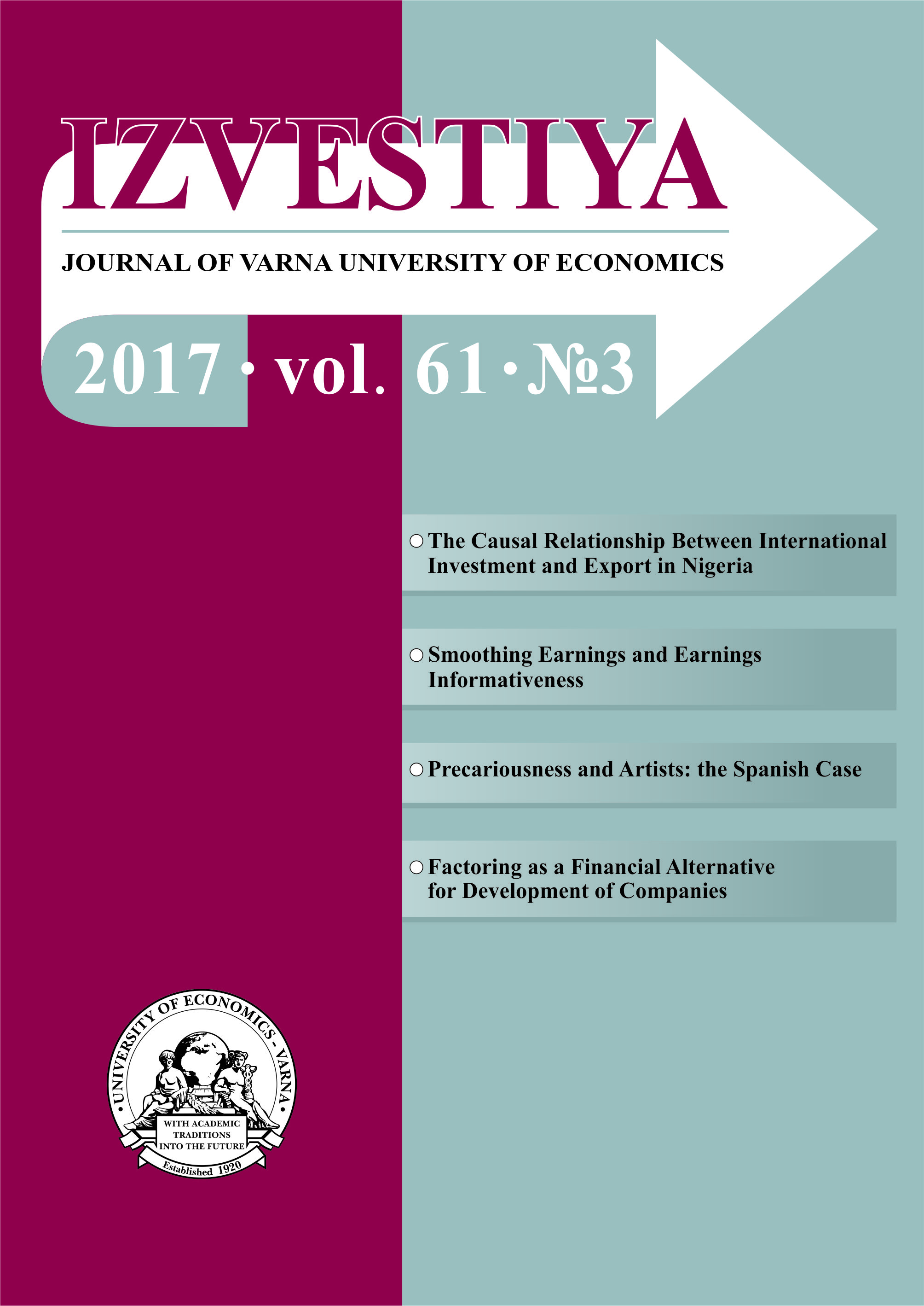 Factoring as a Financial Alternative aor Development of Companies: Evidence from Bulgaria Cover Image