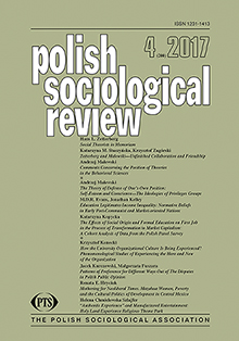 The Effects of Social Origin and Formal Education on First Job in the Process of Transformation to Market Capitalism:
A Cohort Analysis of Data from the Polish Panel Survey