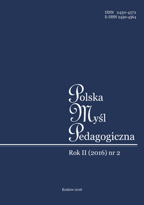 III seminar of Polish pedagogical thought "Directions of development of pedagogical thought and practice in Poland 1939-2016" (Krakow, 3 April 2017) Cover Image