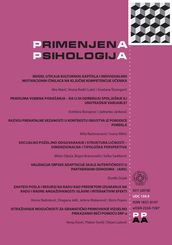 INTERGROUP CONTACT AND INGROUP IDENTIFICATION AS PREDICTORS OF INTERGROUP ATTITUDES AND FORGIVENESS IN THE SERBIAN CONTEXT: THE MODERATING ROLE OF EXPOSURE TO POSITIVE INFORMATION Cover Image