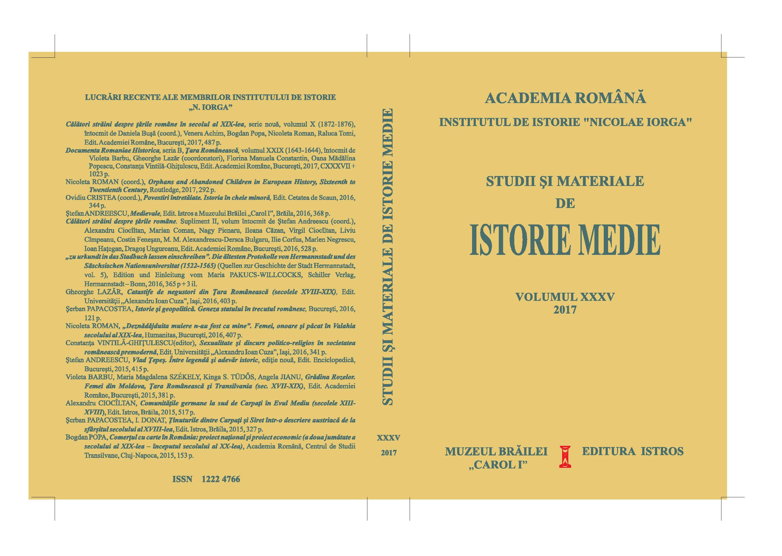 A Matter of historiographical perception: What was the „Byzantine Heritage” for Romania? Cover Image