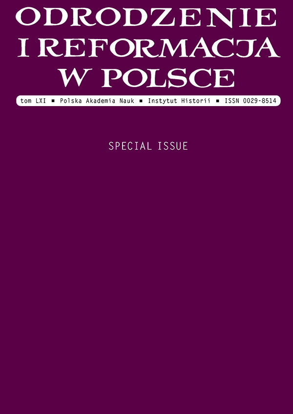 The Jan Laski Society of Lovers of the History of Polish Reformation in Vilnius (1918–1939) – Genesis, Legal Structure and Activity Cover Image