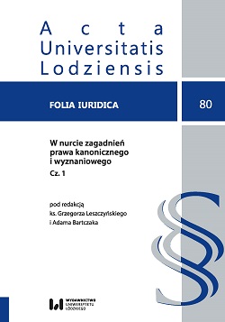 SELECTED PROBLEMS OF THE CATHOLIC CHURCH IN
PEOPLE’S REPUBLIC OF POLAND IN THE IMPLEMENTATION OF ITS MISSION Cover Image