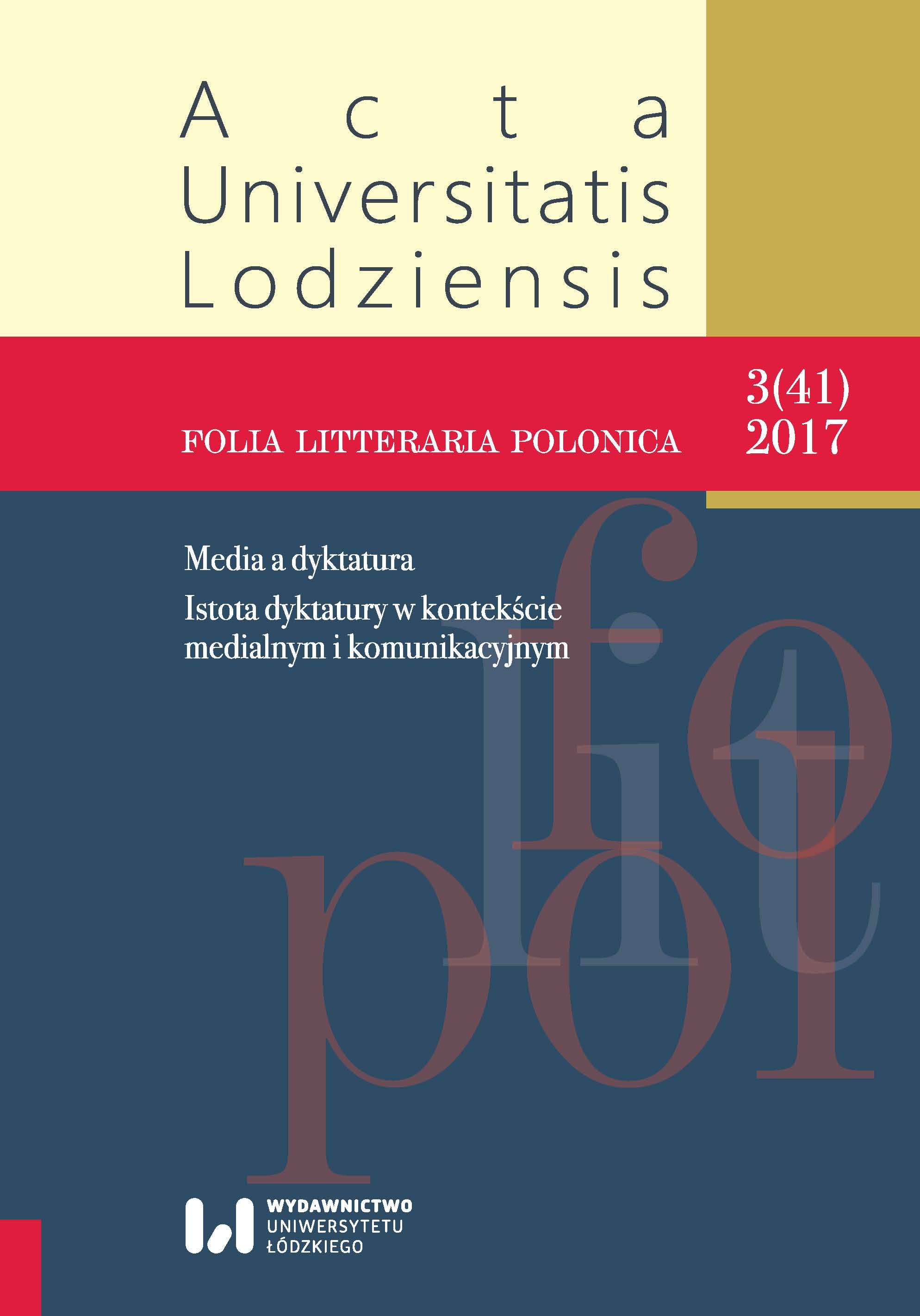 the verbal means of communicating of “inquisitiveness” by the columnist: piotr Zaremba, Magdalena środa and Szymon Hołownia results of empirical research Cover Image