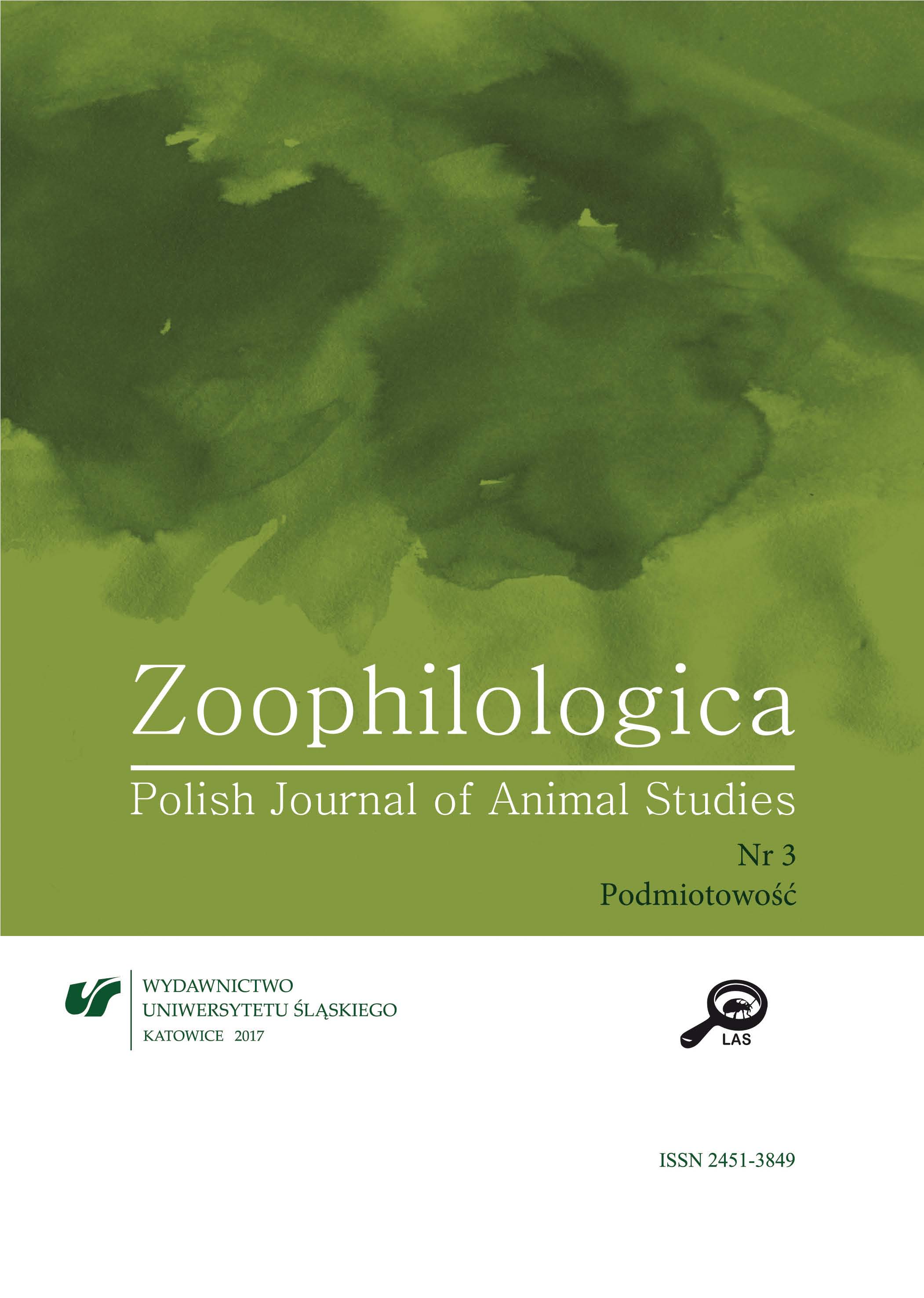 Book review: Małgorzata Rutkowska: “Dogs, cats and people. Domestic animals in American literature”. Publishing house of the Maria Curie-Skłodowska University. Lublin 2016 Cover Image