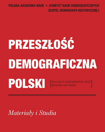 Research Problems and Research Communities of Historical Demography on the Pages of Przeszłość Demograficzna Polski [English: Poland’s Demographic Past] 1967–2016 Cover Image