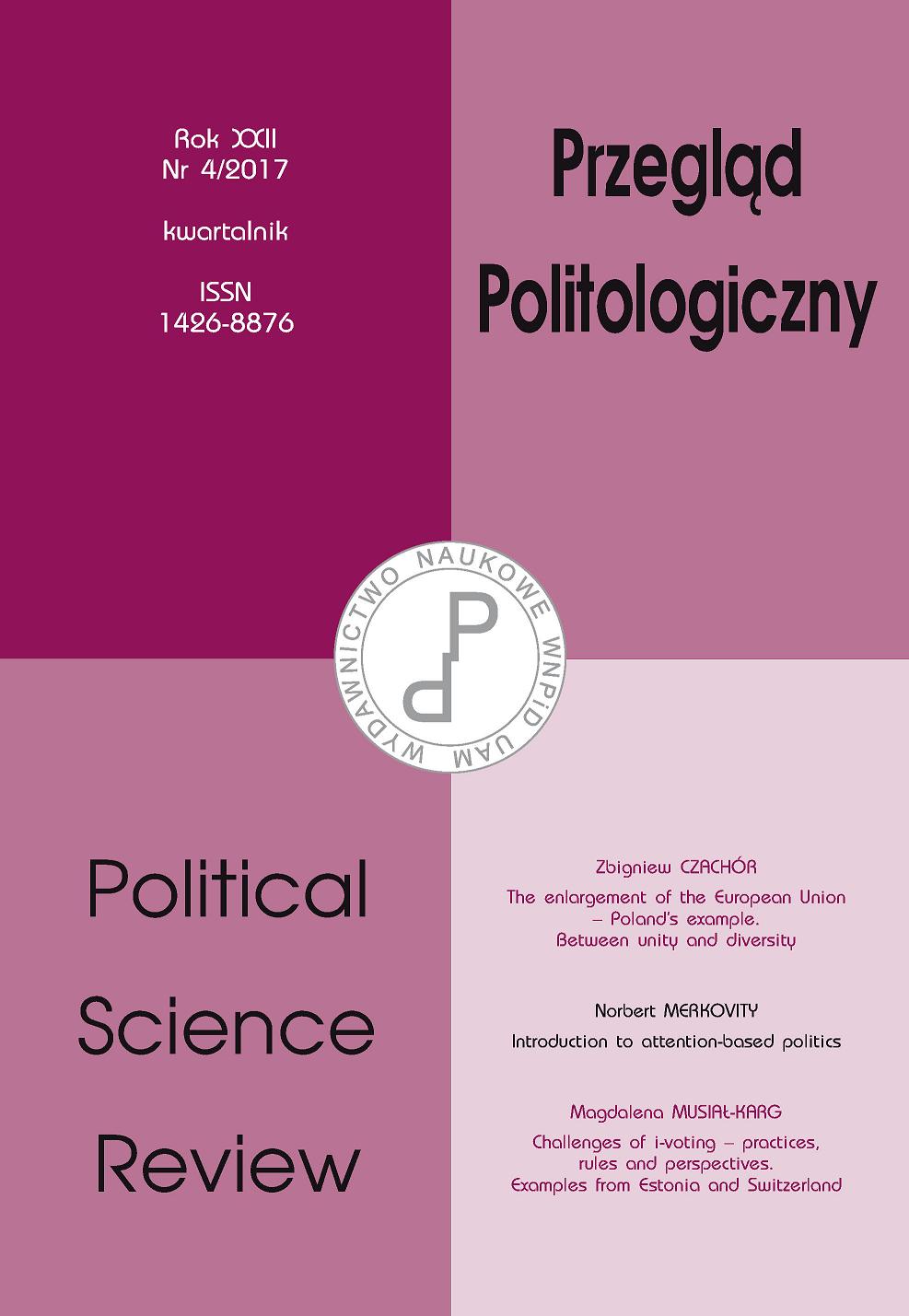A Civic Budget as a form of civil participation, or an institutional PR tool. The Civic Budget in the City of Poznań Cover Image