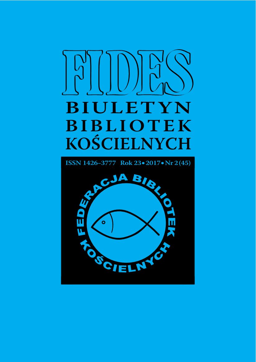 Ryszard Żmuda, Bibliography of Publications on Libraries of Polish Church for the Years 1945-2015, Medical University of Łódź 2016, pp. 302, ISBN 978-83-944147-5-7 Cover Image