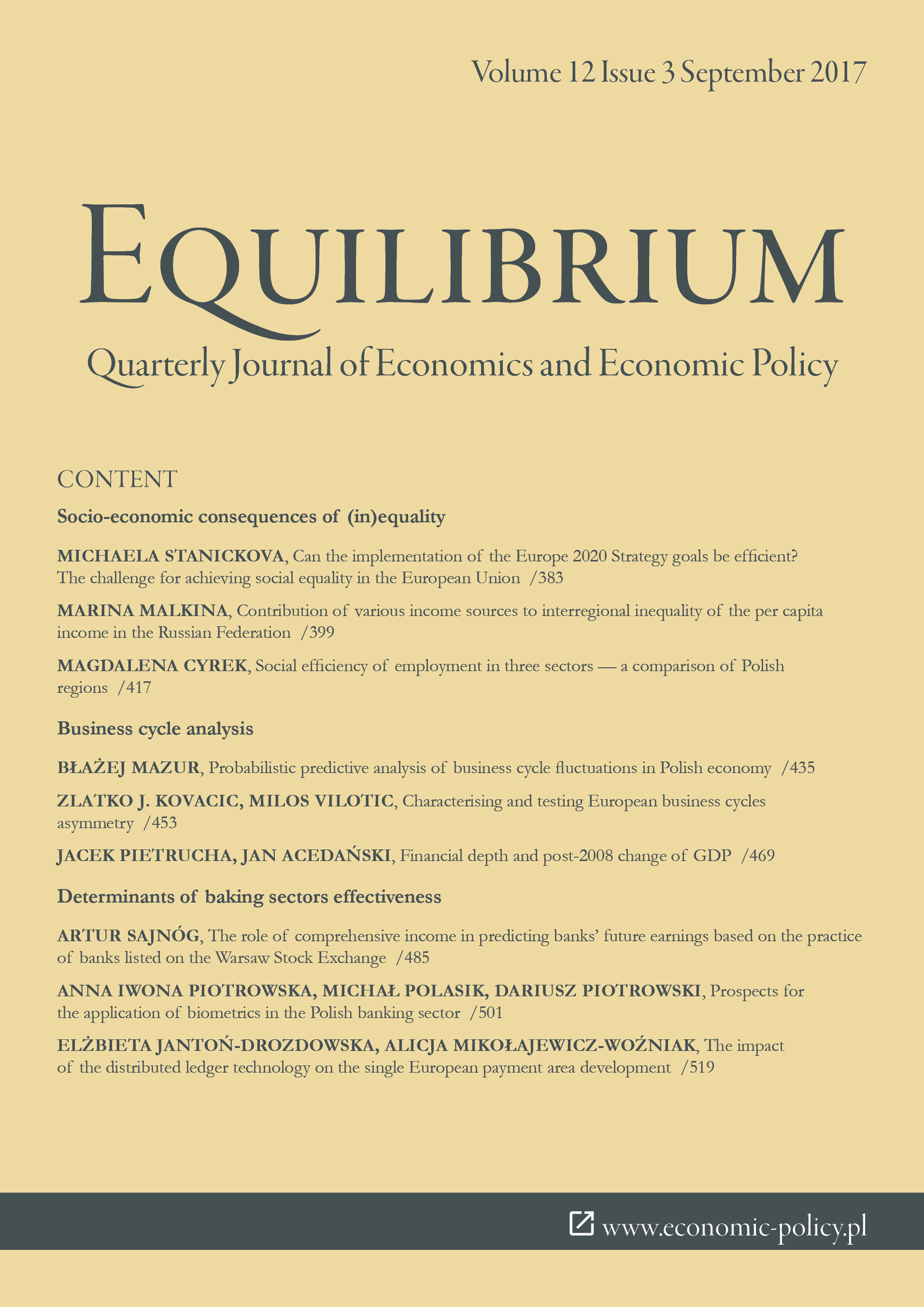 Probabilistic predictive analysis of business cycle fluctuations in Polish economy Cover Image