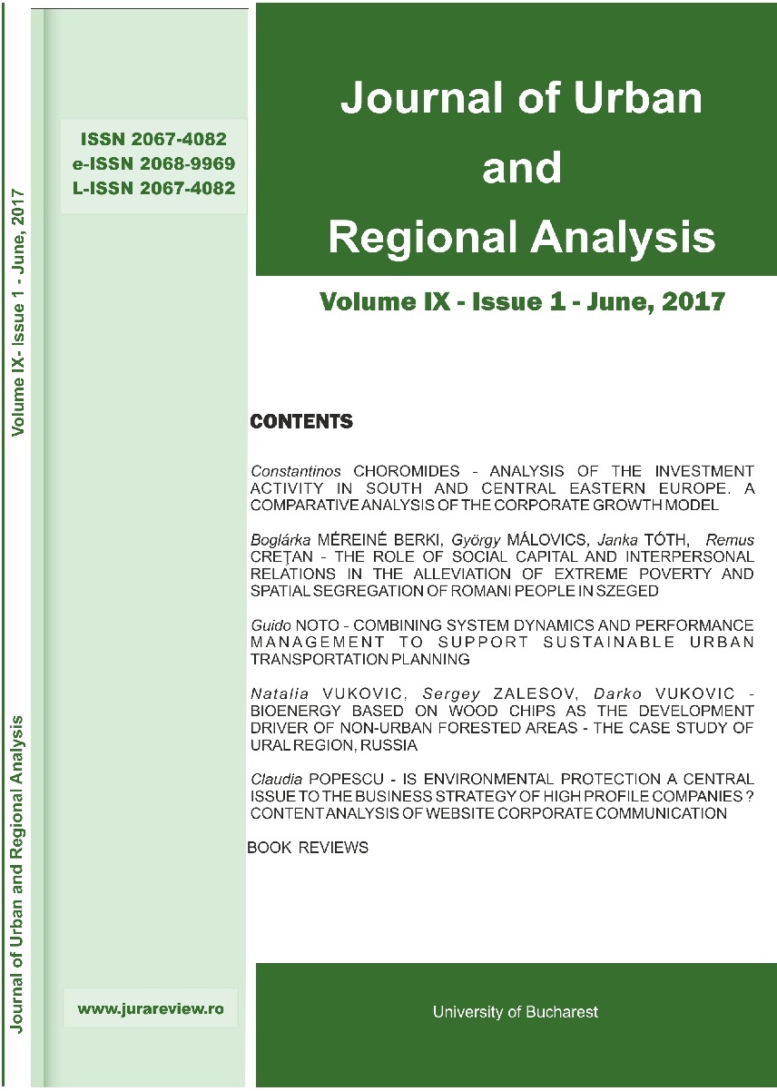 ANALYSIS OF THE INVESTMENT ACTIVITY IN SOUTH AND CENTRAL EASTERN EUROPE. A COMPARATIVE ANALYSIS OF THE CORPORATE GROWTH MODEL Cover Image