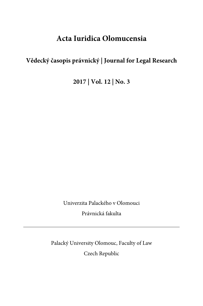 An Interim Measure in the Context  of The Constitutional Finding III. ÚS 916/13 Cover Image