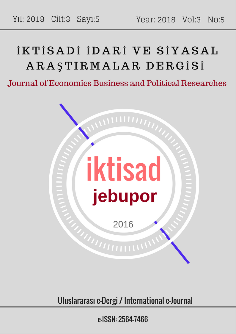THE EFFECTS OF TAX BURDEN ON ECONOMIC GROWTH: AN EMPIRICAL ANALYSIS OF PROVINCES IN TURKEY (2005-2014) Cover Image