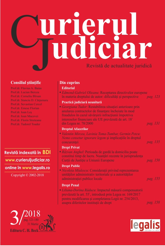 Considerations on the representation of territorial administrative units and local public administration authorities Cover Image