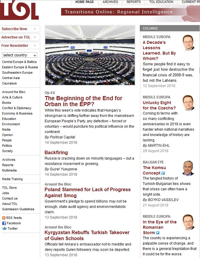 Transitions Online_Around the Bloc-A Landmark Visit to Lithuania Cover Image