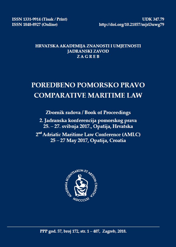 Legal framework of the combat against maritime terrorism with special reference to Croatian Coast Guard Cover Image