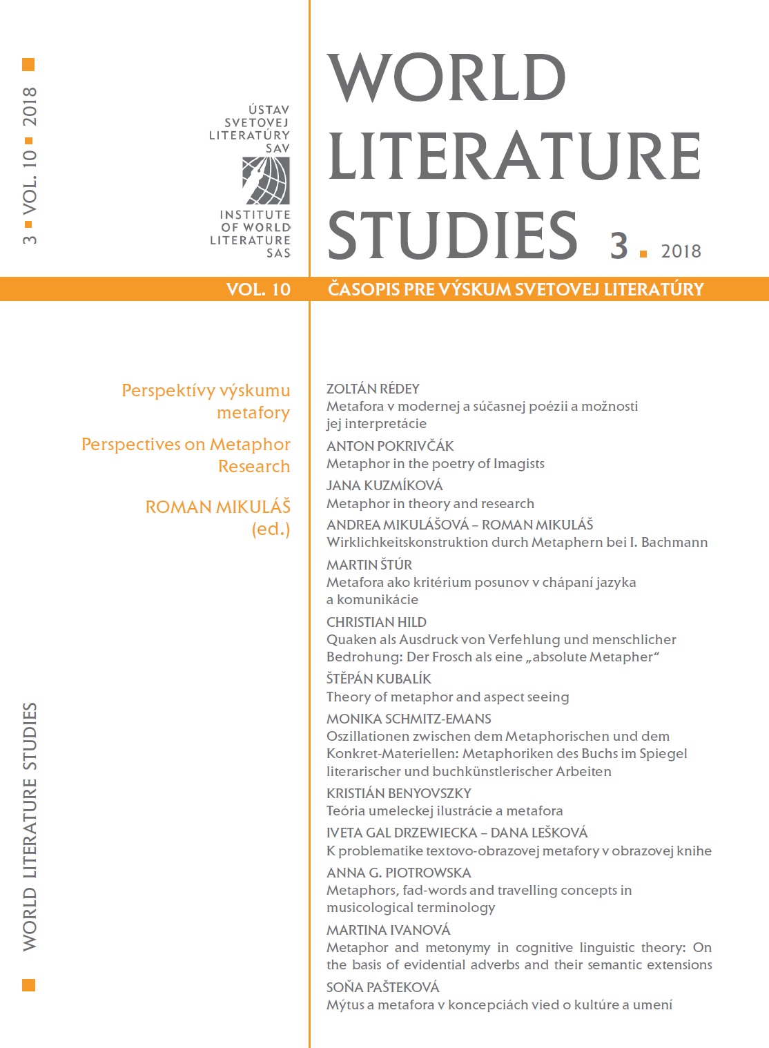 Myth and metaphor in concepts of cultural and literary studies Cover Image