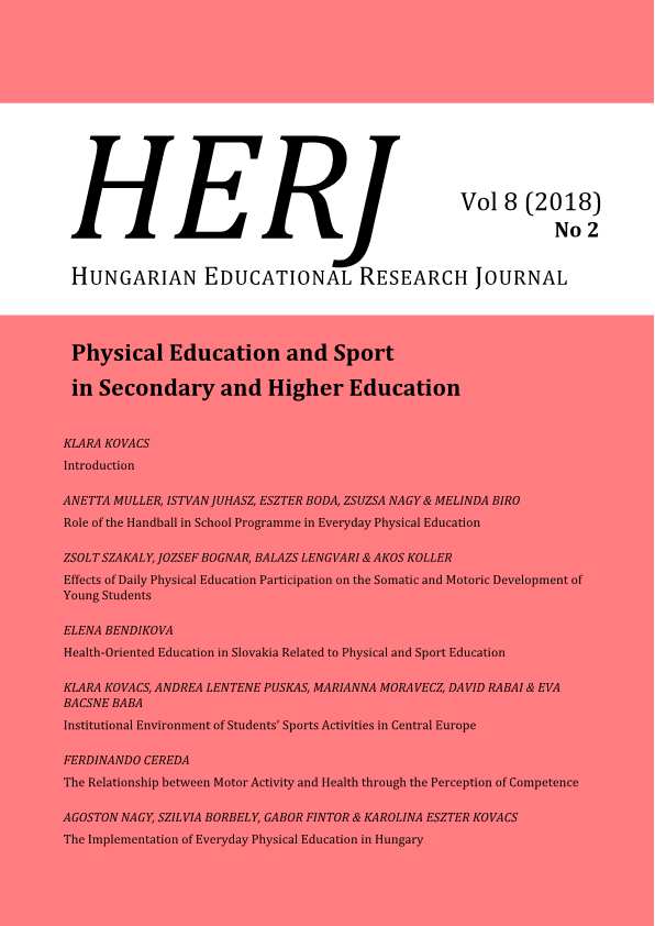 Health-Oriented Education in Slovakia Related to Physical and Sport Education Cover Image