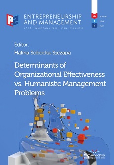 Organizational Culture of Small and Medium Enterprises – the Context of Shaping Employee Satisfaction Cover Image