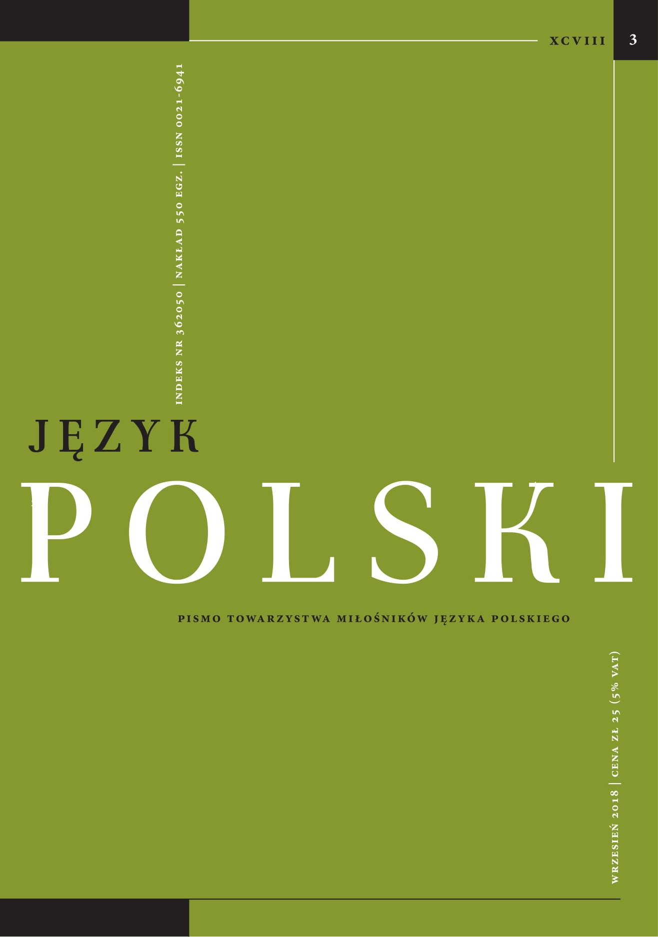 Language consciousness of Poles in the Grodno region at the beginning of the national revival Cover Image