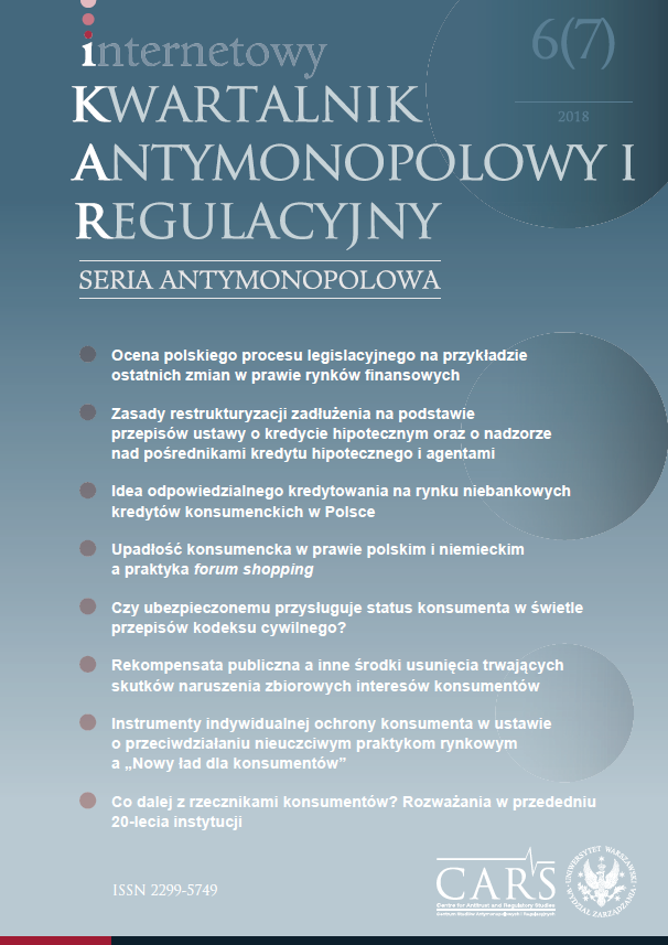 The idea of responsible lending on the non-bank consumer credit market in Poland Cover Image
