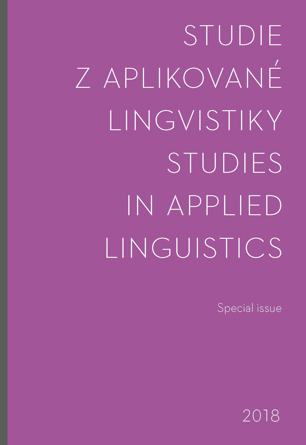 Diachronic corpus analysis: the order of Czech possesive adjectives within nominal phrase Cover Image
