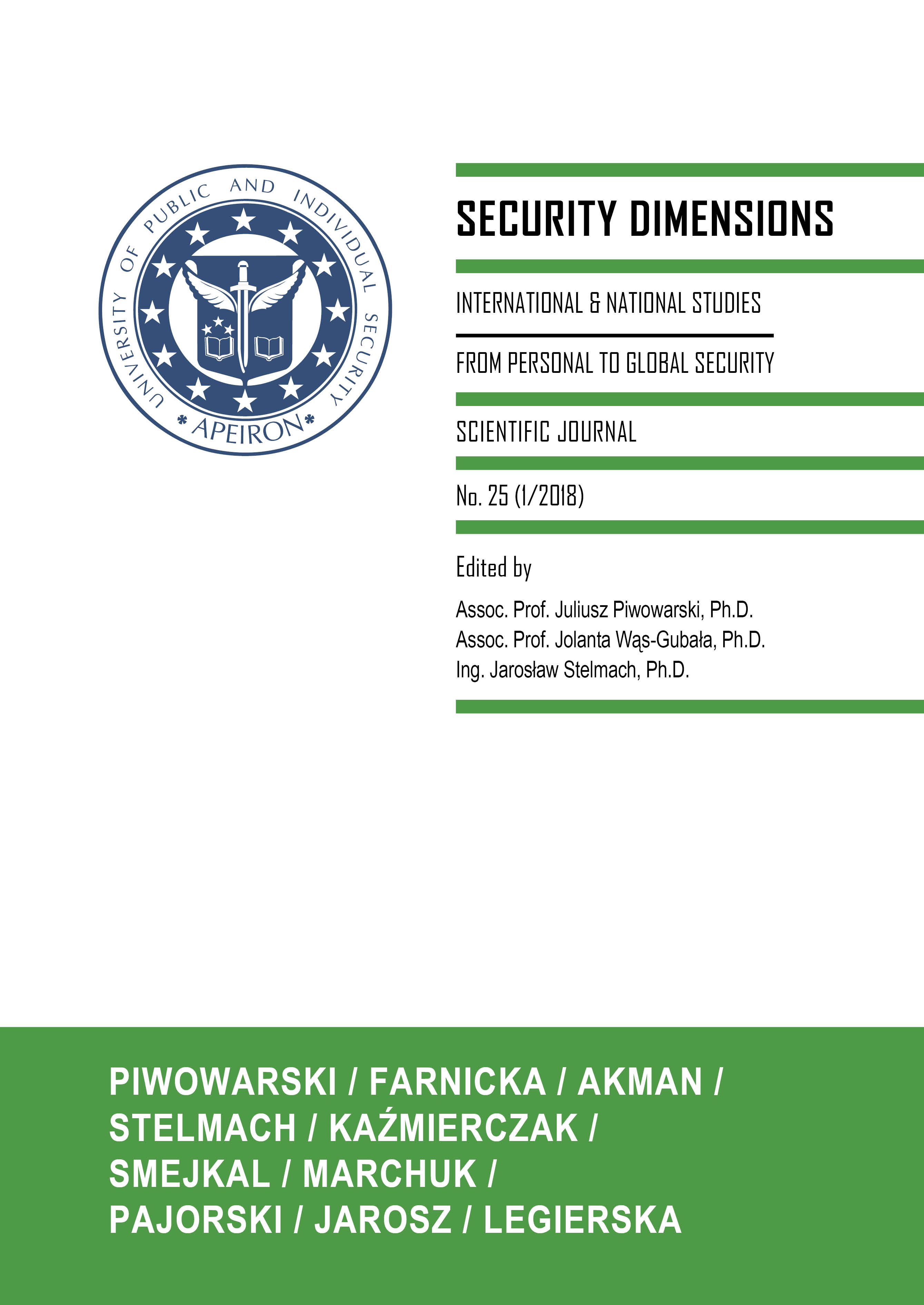 National Security Strategy and Educational Policy for the World Risk Society Cover Image