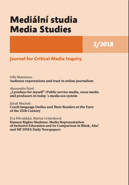 "I produce for myself": public service media, cross-media and producers in today's media eco-system Cover Image