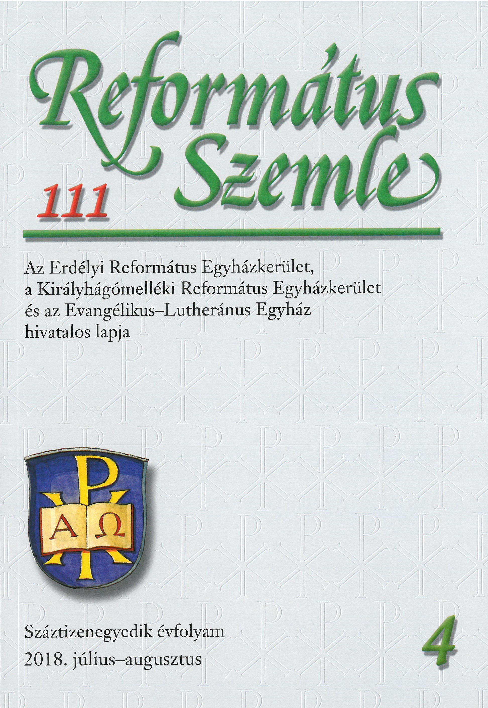 Insights from the Students’ Enrolment Register of the Reformed Theological Faculty of Cluj-Napoca (1895–1948) Cover Image