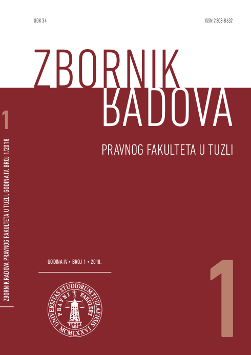 THE CRIMINAL OFFENSE OF VIOLENCE IN FAMILY IN PRACTICE OF MUNICIPAL COURTS OF TUZLA CANTON Cover Image