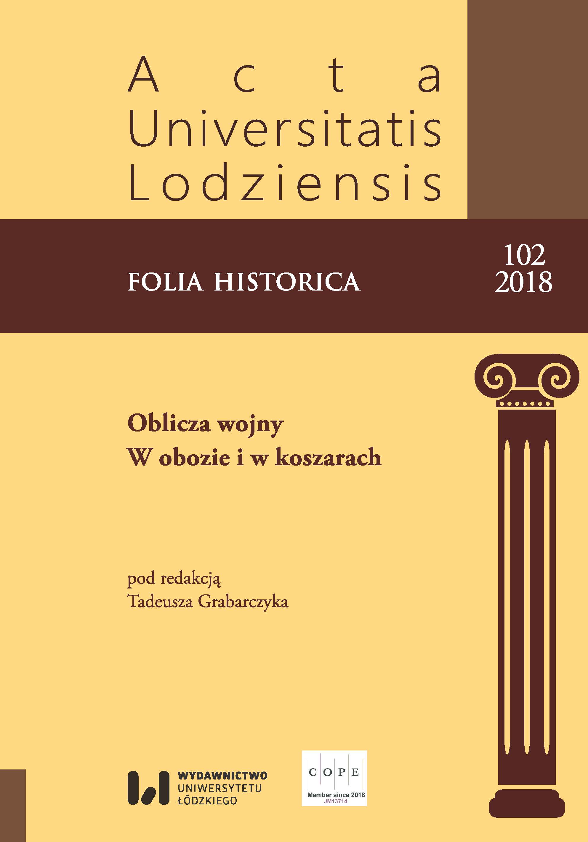 Diaries, daybooks and memoirs as sources for studies of daily lives of cavalrymen and horse artillerists of Polish military units from 1914–1918 and the Army of the Second Polish Republic Cover Image