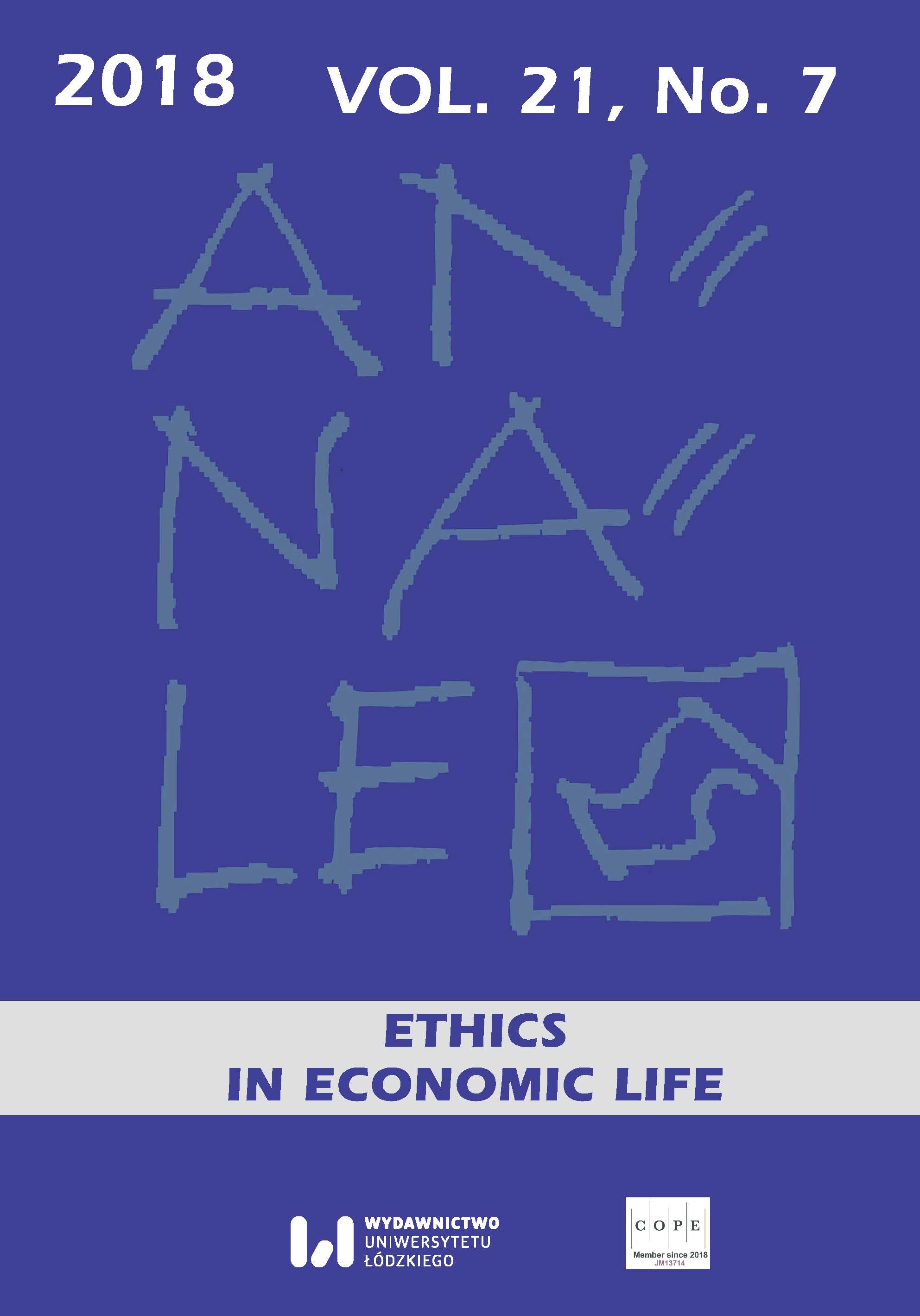 Assessment of investment attractiveness in shares of socially responsible companies based on the RESPECT index in 2009–2017 Cover Image