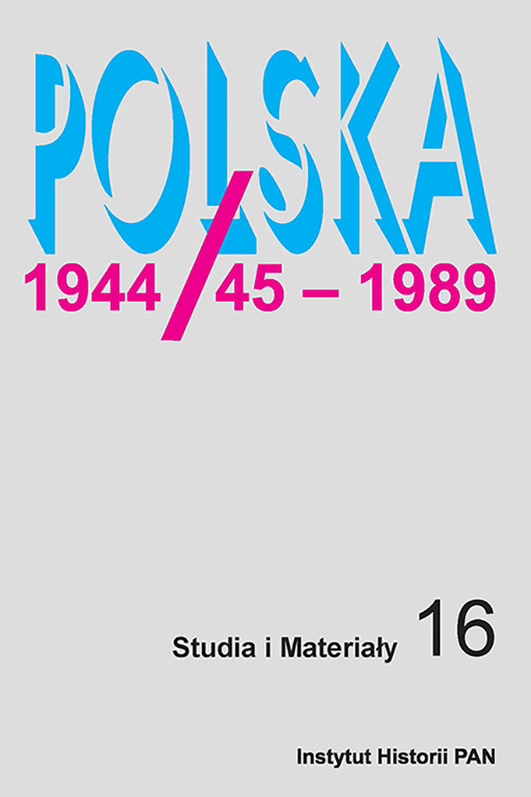 Communist horizontal structures in the Warsaw academic community in 1980–1981 Cover Image