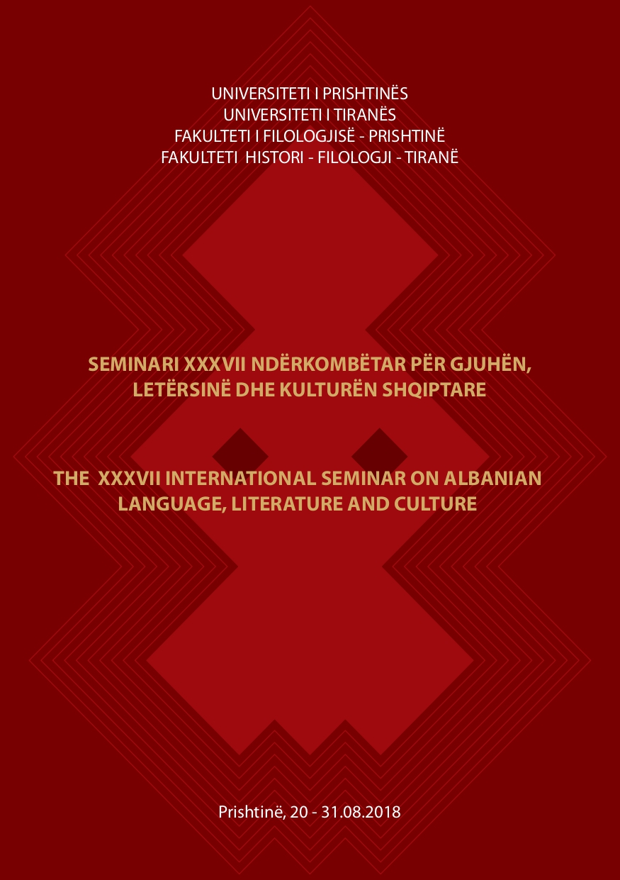 Preservation of Albanian language in the conditions of the Albanian-Greek geographical bilingualism through the oral literature of Çamërishte Cover Image