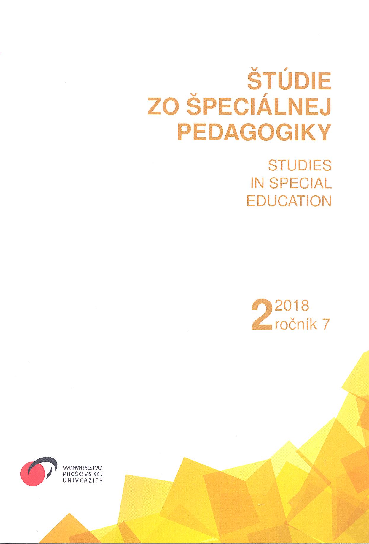 Support Measures for Pupils with Physical Impairments in the Inclusive Environment of Mainstream Schools in the Czech Republic Cover Image