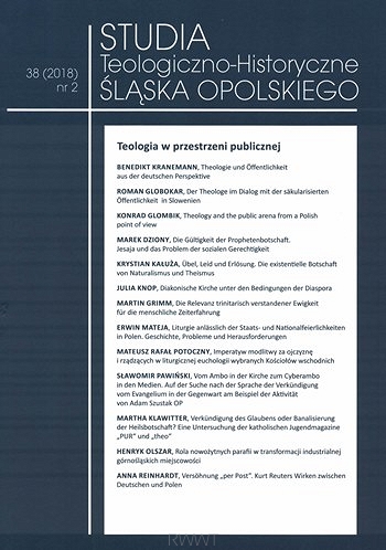 A theologian in dialogue within the secularized public arena in Slovenia Cover Image